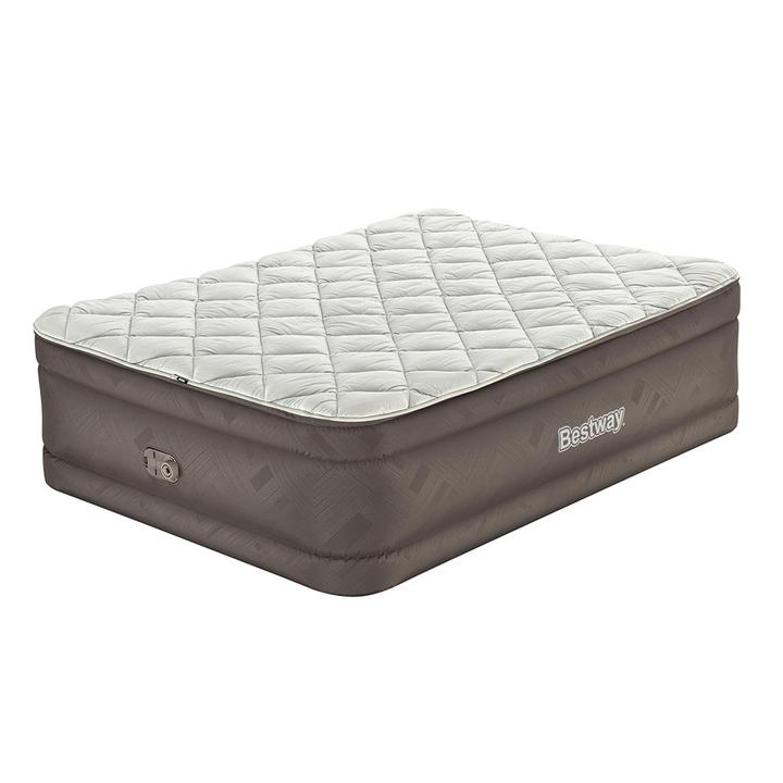 Colchón Inflable Queen Bestway Fortech Duvet Top Con Bomba Eléctrica