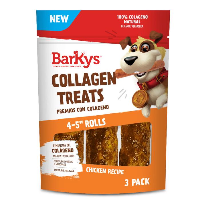 Barkys Bocadillos Para Perro Rollo 4-5 Con Colágeno 3 Pz
