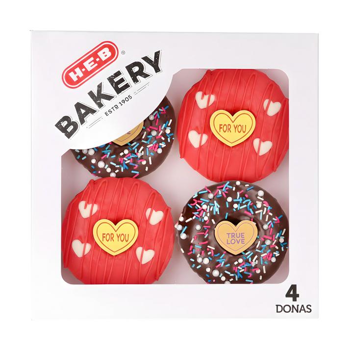Donas De San Valentín 4 Pz