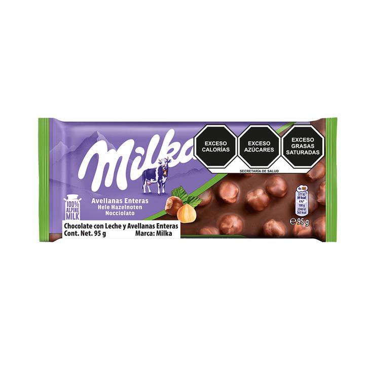 Barra De Chocolate Milka Whole Hazelnut Milk 95 G