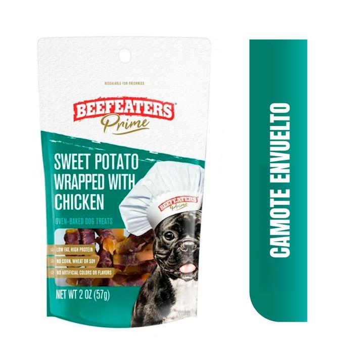 Beefeaters Premio Perro Camote Con Pollo Horneados 57 G
