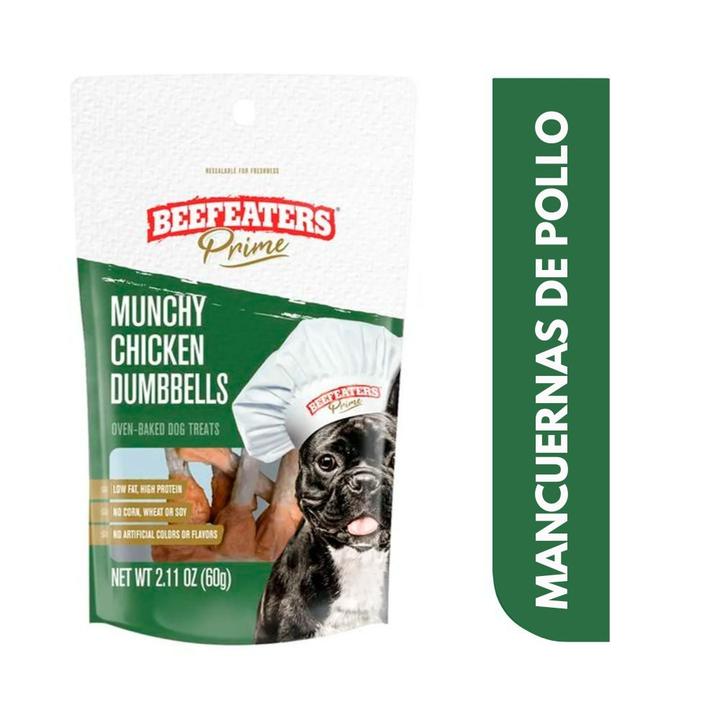 Beefeaters Premio Perro Mancuernas De Pollo Horneadas 60 G