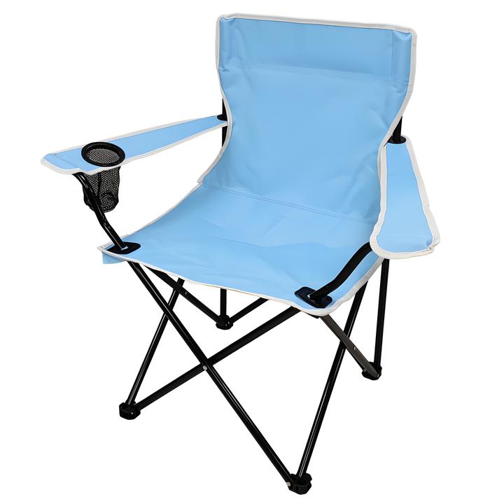 Silla Con Brazos Básica Para Campismo Azul Celeste