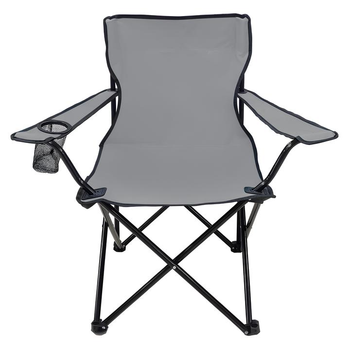 Silla Con Brazos Básica Para Campismo Gris
