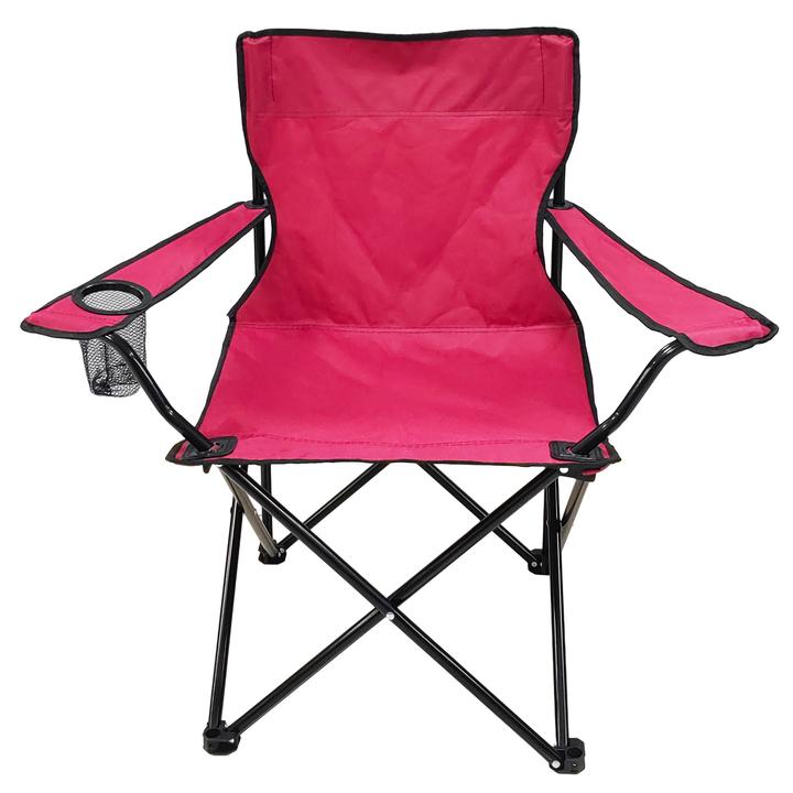Silla Con Brazos Básica Para Campismo Roja