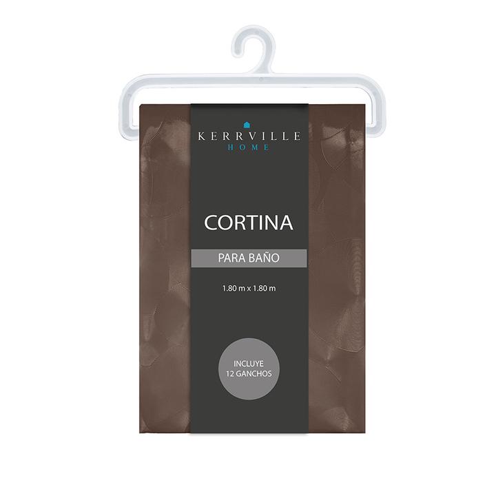 Cortina Baño Premium Café 12 Ganchos 1 Pz