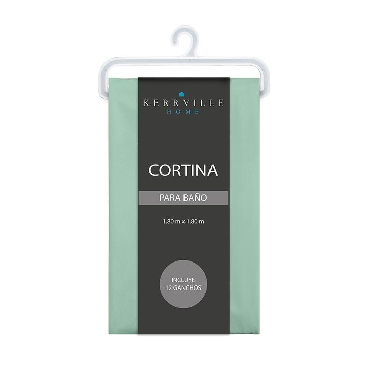 Cortina Baño Premium Menta 12 Ganchos 1 Pz