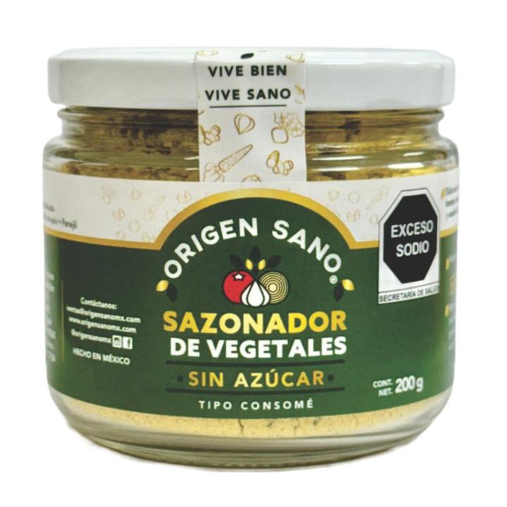 Sazonador De Vegetales Sin Azúcar Origen Sano 200 G
