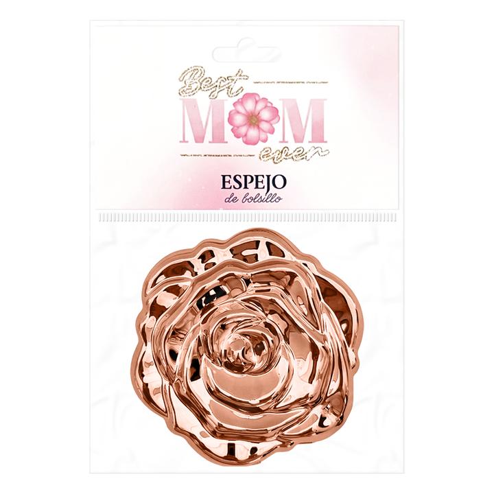Espejo De Bolsillo En Forma De Rosa