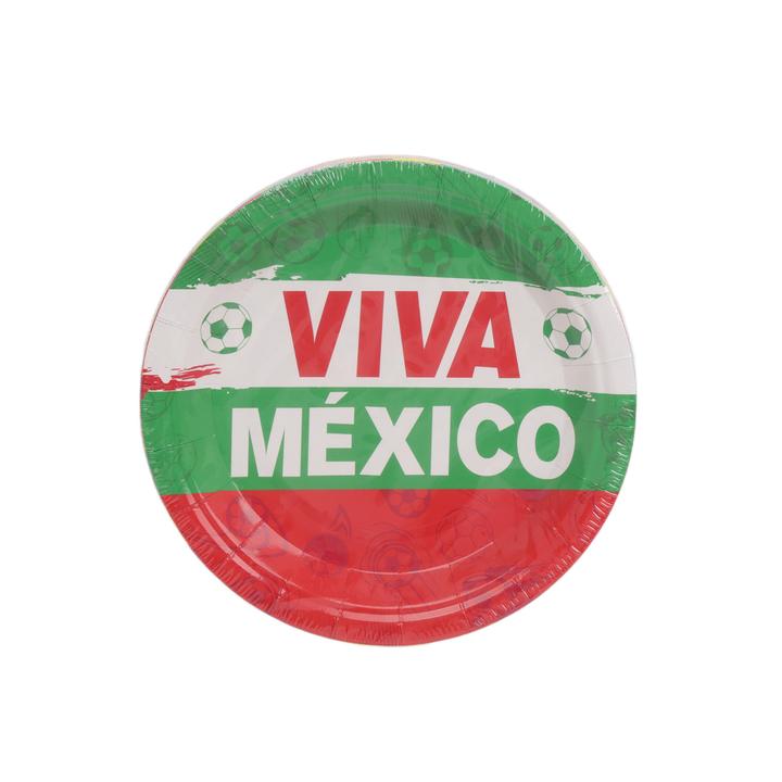 Platos Para Fiesta Con Temática De México 12 Pz