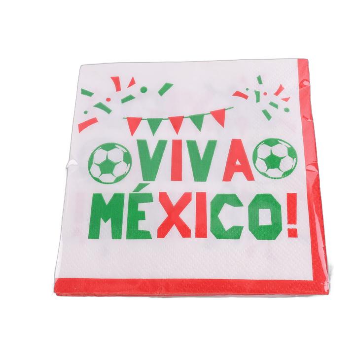 Servilletas Para Fiesta Con Diseño De México 12 Pz