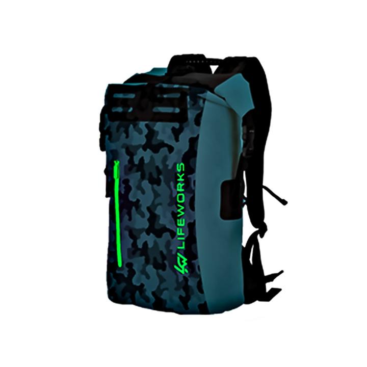 Mochila Impermeable Camuflaje Azul Lfwdb300bl 1 Pz