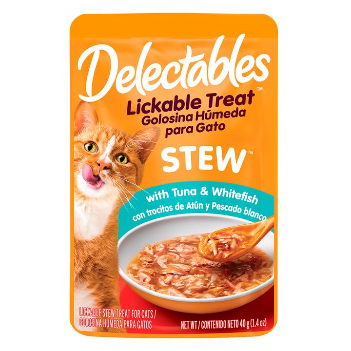 Golosina Húmeda Delectables Stew Sabor Atún Y Pescado Blanco En Sobre 40 G
