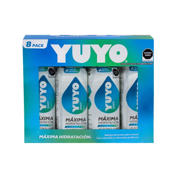 Electrolitos Yuyo Shot Máxima Hidratación Con 8 Pz