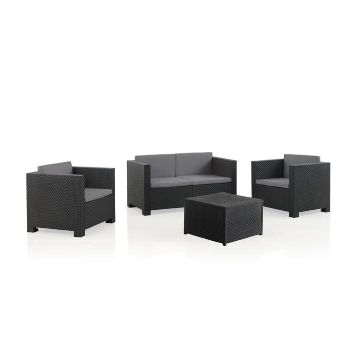 Set De Patio Diva Confort Grafito Con 4 Pz