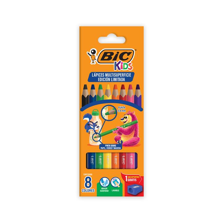 Lápices De Color Bic Kids Con 8 Pz