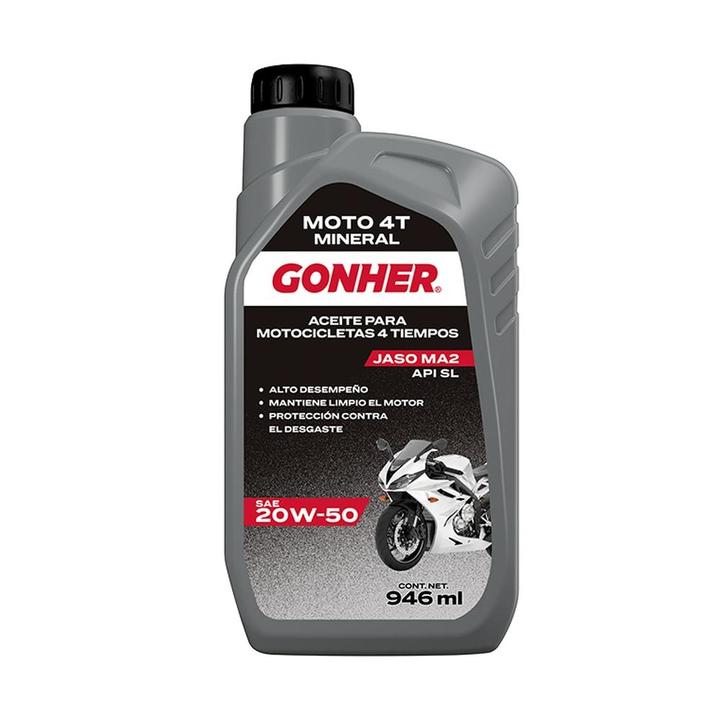 Aceite Go Moto 4t Sae 20w-50 946ml 1 Pz