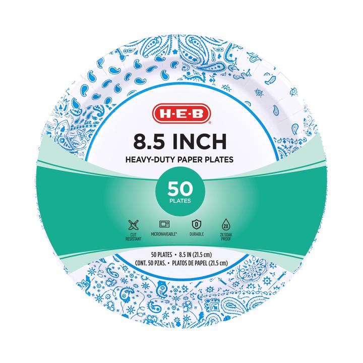 Plato De Papel De 21.5 Cm Con 50 Pz