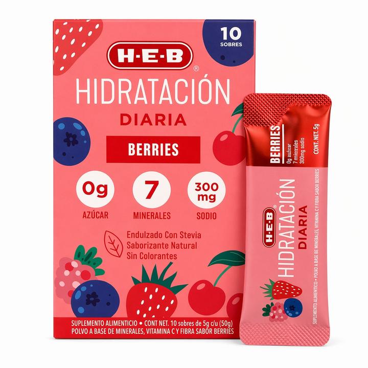 Heb Hidratación Diaria Sabor Berries Con 10 Sobres
