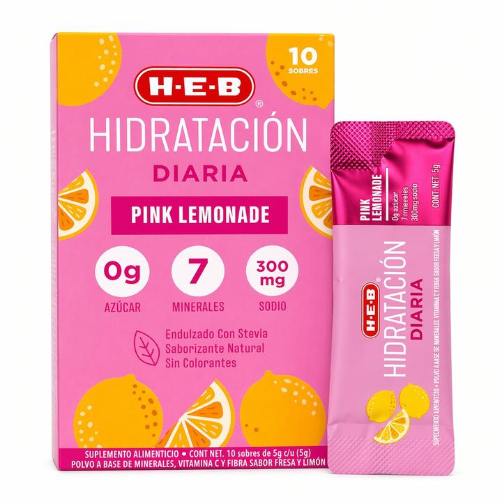 Heb Hidratación Diaria Sabor Limonada Fresa Con 10 Sobres