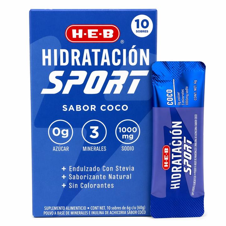 Heb Hidratación Sport Sabor Coco Con 10 Sobres