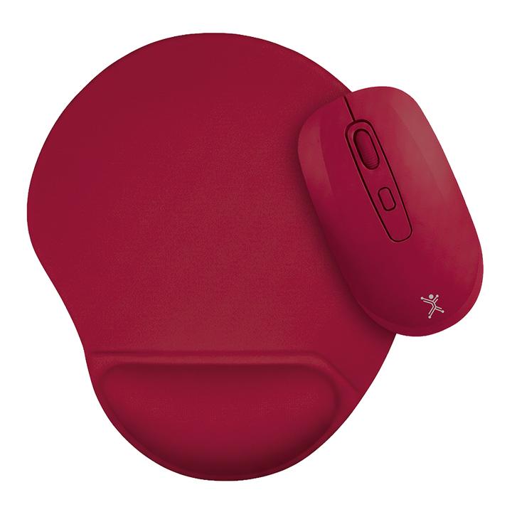 Kit Ratón Inalámbrico+Tapete Bonet Burgundy 1 Pz
