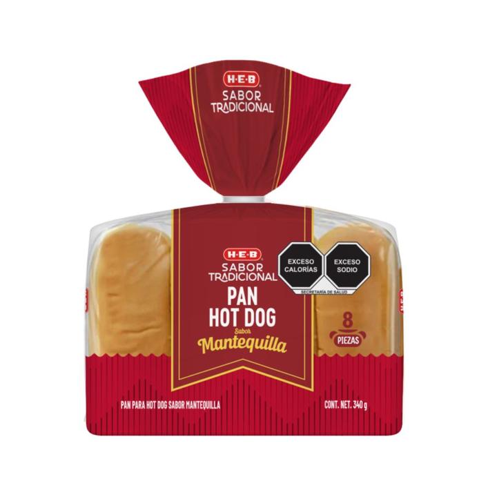 Pan Para Hot Dog Sabor Mantequilla 340 G