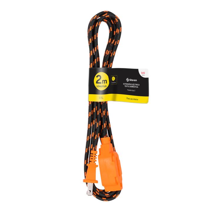 Extensión Textil Halloween 2m Y 3 Contactos 1 Pz