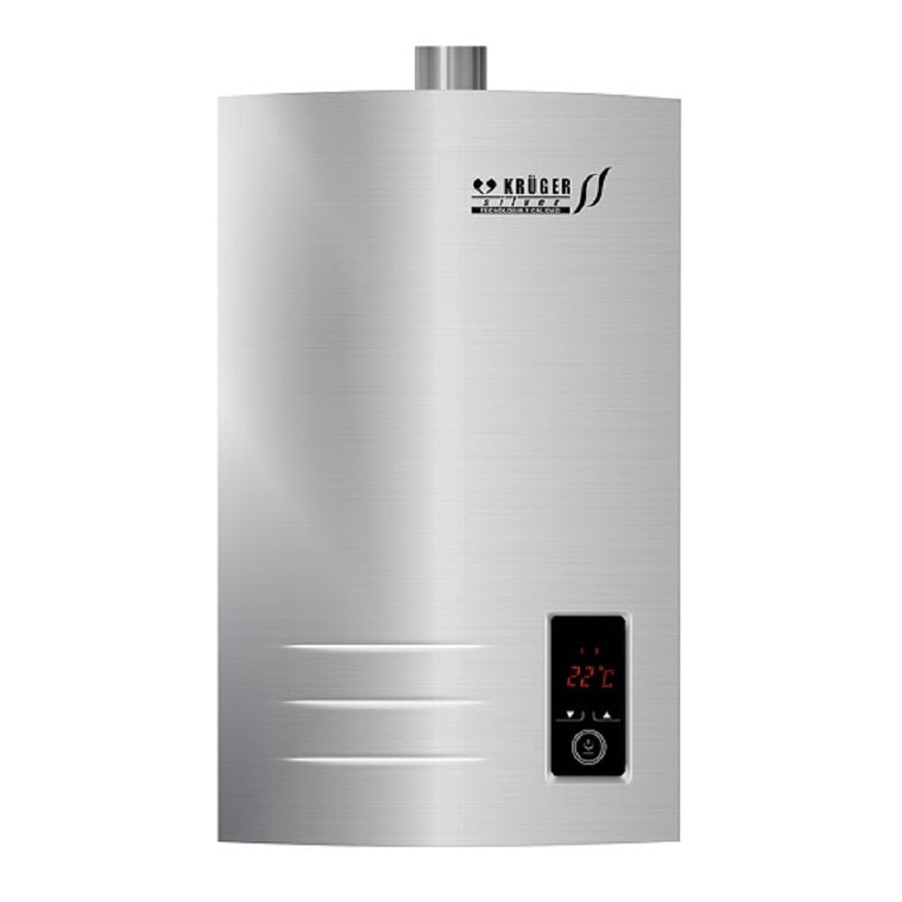 Calentador Instantáneo Krüger Silver Modelo 3520n Sin Piloto 20 Lts X Minuto Gas Natural