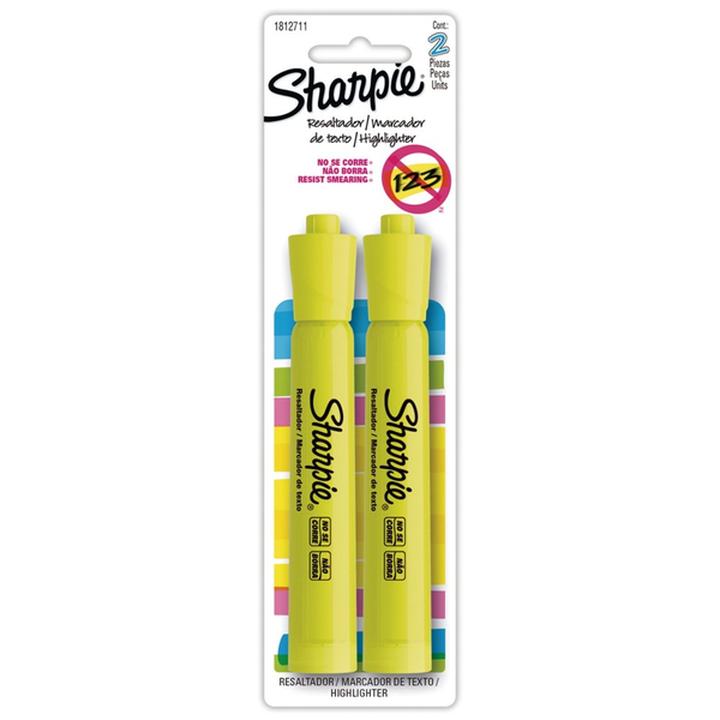 Resaltador Sharpie Amarillo Con 2 Pz