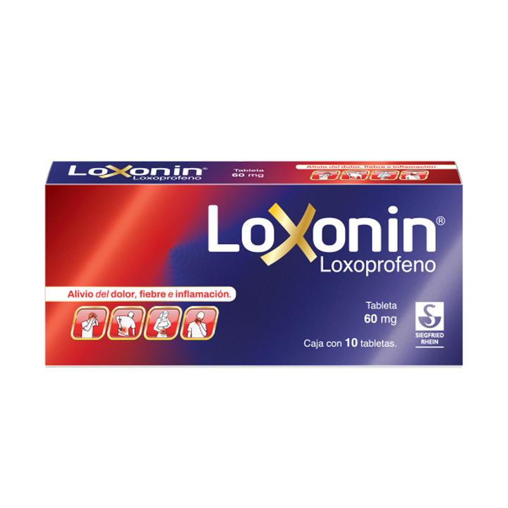 Loxonin Loxoprofeno 60 Mg 10 Tabletas