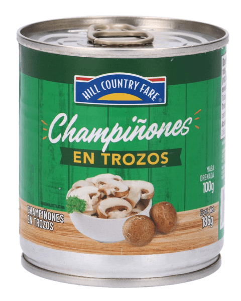 Hcf Champiñones En Trozos En Lata 186 G