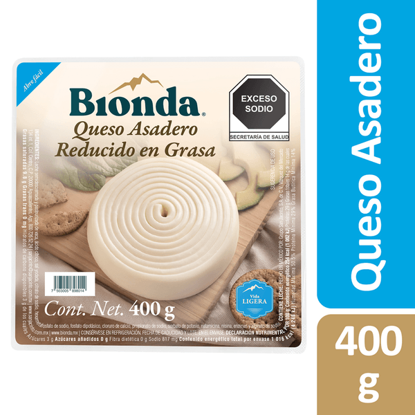 San Jacinto Bionda Queso Asadero Light 400 G