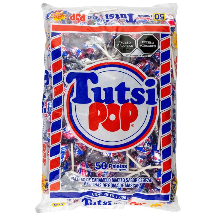 Paleta De Caramelo Macizo Pop Cereza 50 Pz