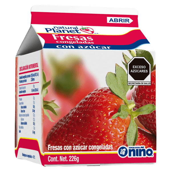 Fruta Congelada Fresas Con Azúcar 226 G