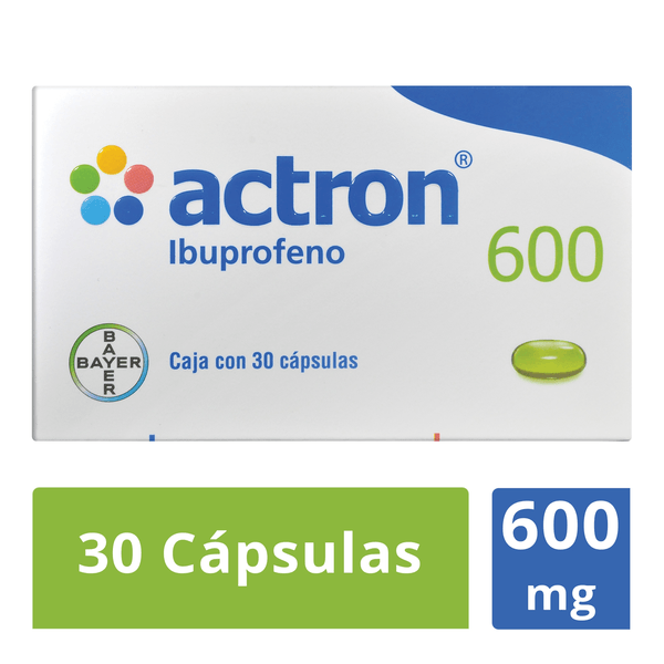 Actron 600 Mg 30 Caps Ibuprofeno 30 Pz