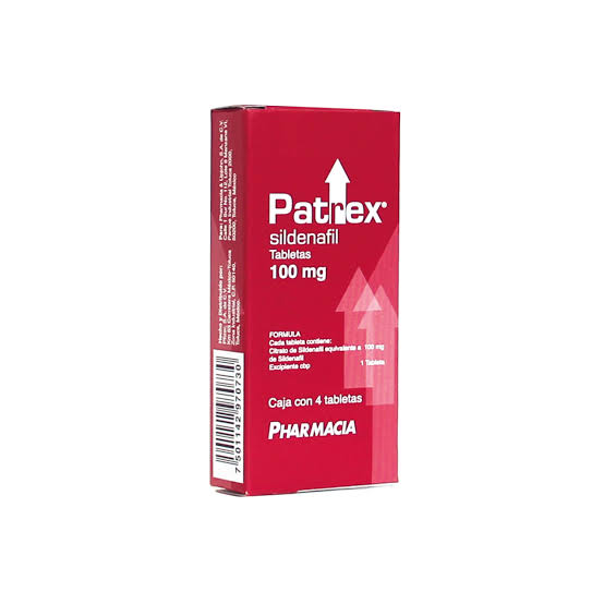 Patrex 100 Mg 4 Tab Recubiertas Sildenafil 4 Pz