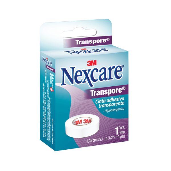 Cinta 3m Nexcare Transpore Transparente De 1.25 Cm X 9.10 M