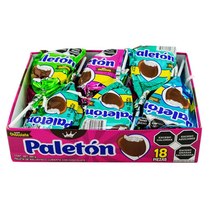 Paletón Malvavisco Cubierto De Chocolate 18 Pz