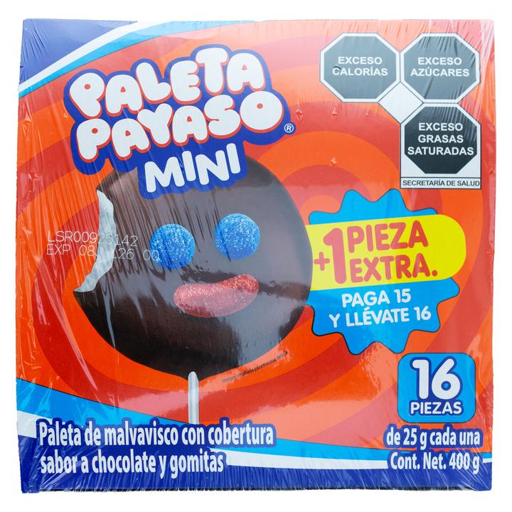 Mini Paleta Payaso Con 15 Pz