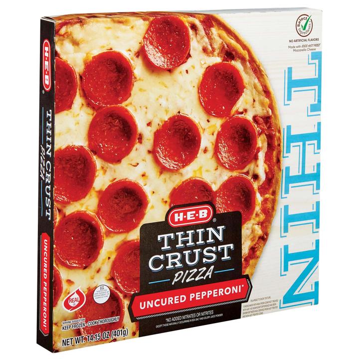Heb Pizza Thin Pepperoni 430 G