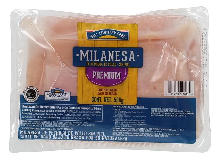 Milanesa Pechuga De Pollo Premium 500 G