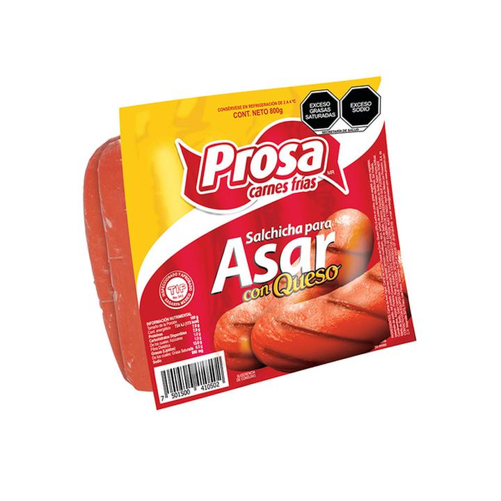 Prosa Salchicha Para Asar Con Queso 800 G