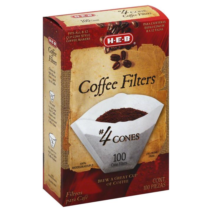 Filtro Para Café Cónico #4 8 A 12 Tazas 1 Pz