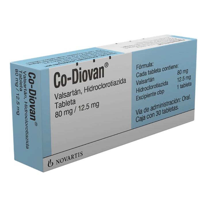 Co-Diovan 80/12.5mg Tabletas 30 Pz