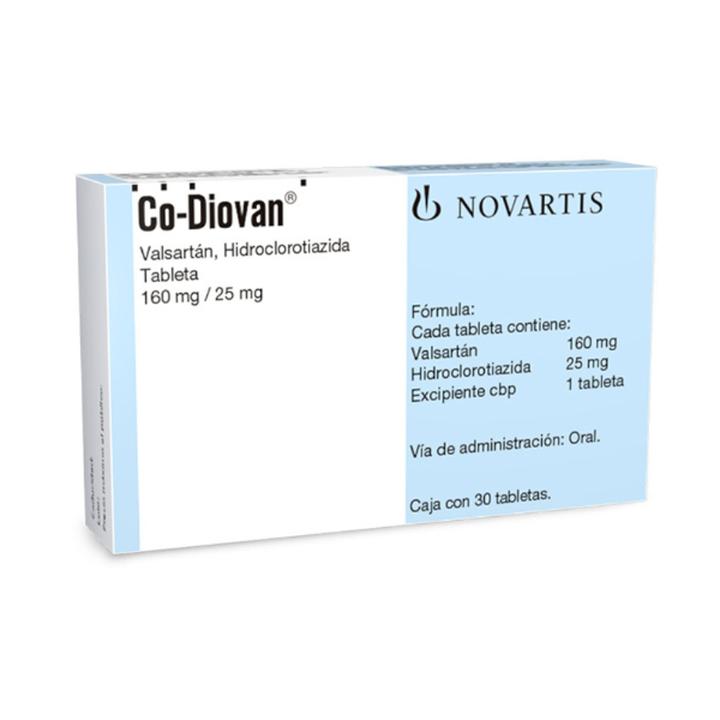 Co-Diovan 160/25 Mg Tabletas 30 Pz