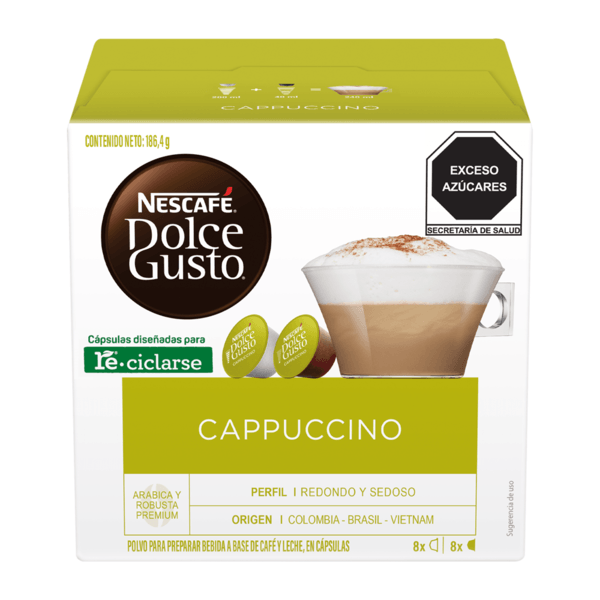 Café En Cápsula Dolce Gusto Cappuccino 16cap 186 G