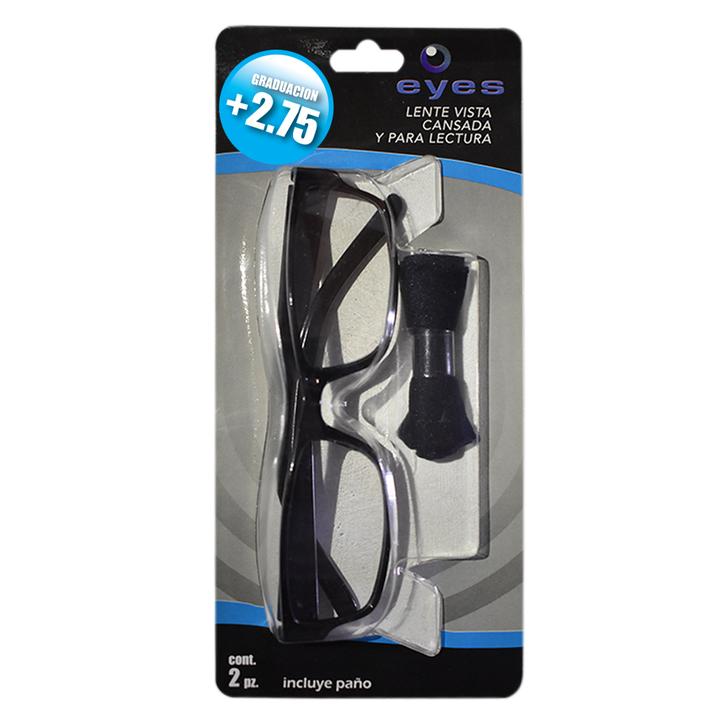 Anteojos Vista Cansada Armazon +2.75 2 Pz