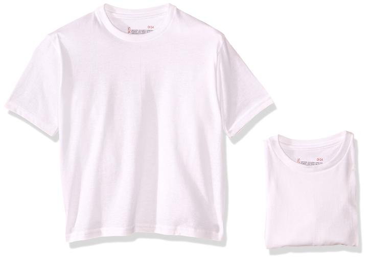 Playera Cuello Redondo Nino Xg Paq.3 Blanco 3 Pz