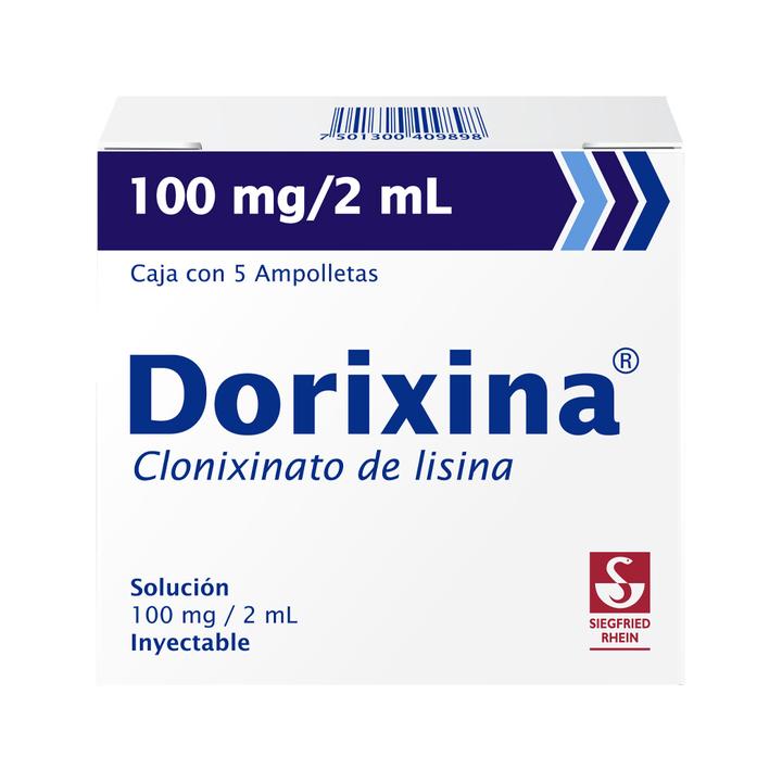 Dorixina Clonixinato De Lisina 100 Mg/2 Ml Inyectable Caja Con 5 Ampolletas